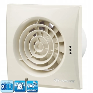 Ventilátor - Prieduchy Tichý Higrotimer 100mm ventilátor, svetlo béžová
