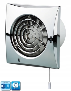 Ventilátor - Ventuje tichý ventilátor 100 mm, chróm