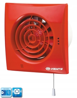 Ventilátor - Prieduchy tichému ventilátoru 100mm reťazec, červená