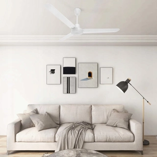 Ventilátor - Ventilátora veterný mlyn stropné svietidlo 142 cm biela
