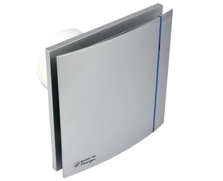 Ventilátor - Kúpeľňový ventilátor tichý 100 cz strieborný dizajn