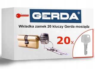 Zámok na dvere - Vložte 30/30 20 mosadzných kľúčov Gerda