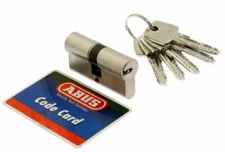 Zámok na dvere - Abus D10 bubon vložky 30/40 Nikel pozorný