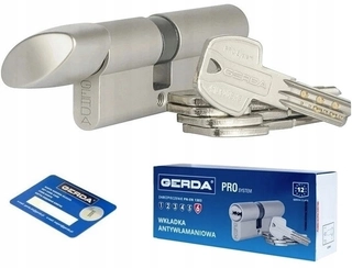 Zámok na dvere -  Gerda Pro System 30/30 Drum Insert s gombíkom
