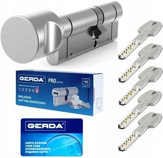 Zámok na dvere -  Pro System 45/30 Drum Insert s gombom Gerda