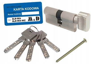 Zámok na dvere -  Dvere vložte 40 g/30 M&D WA s osvedčením o gombíku