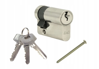 Zámok na dvere -  Zamknutá vložka 9/25 Satin A2 M&D A2
