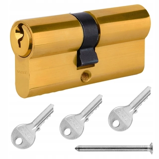 Zámok na dvere -  Vložka dverí vložte 25/35 BRASS LOB 3KLUCZE