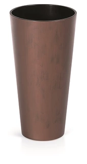 Kvetináč na terasu - Vysoký hrniec 57cm TUBUUS SLIM CORTEN s príspevkom