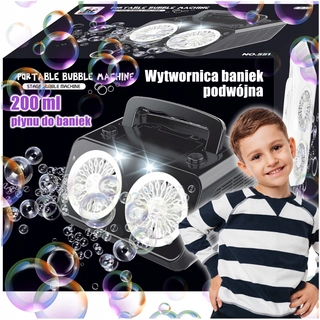 Bublifuk - Stroj na mydlové bubliny, strojček DOUBLE POWER