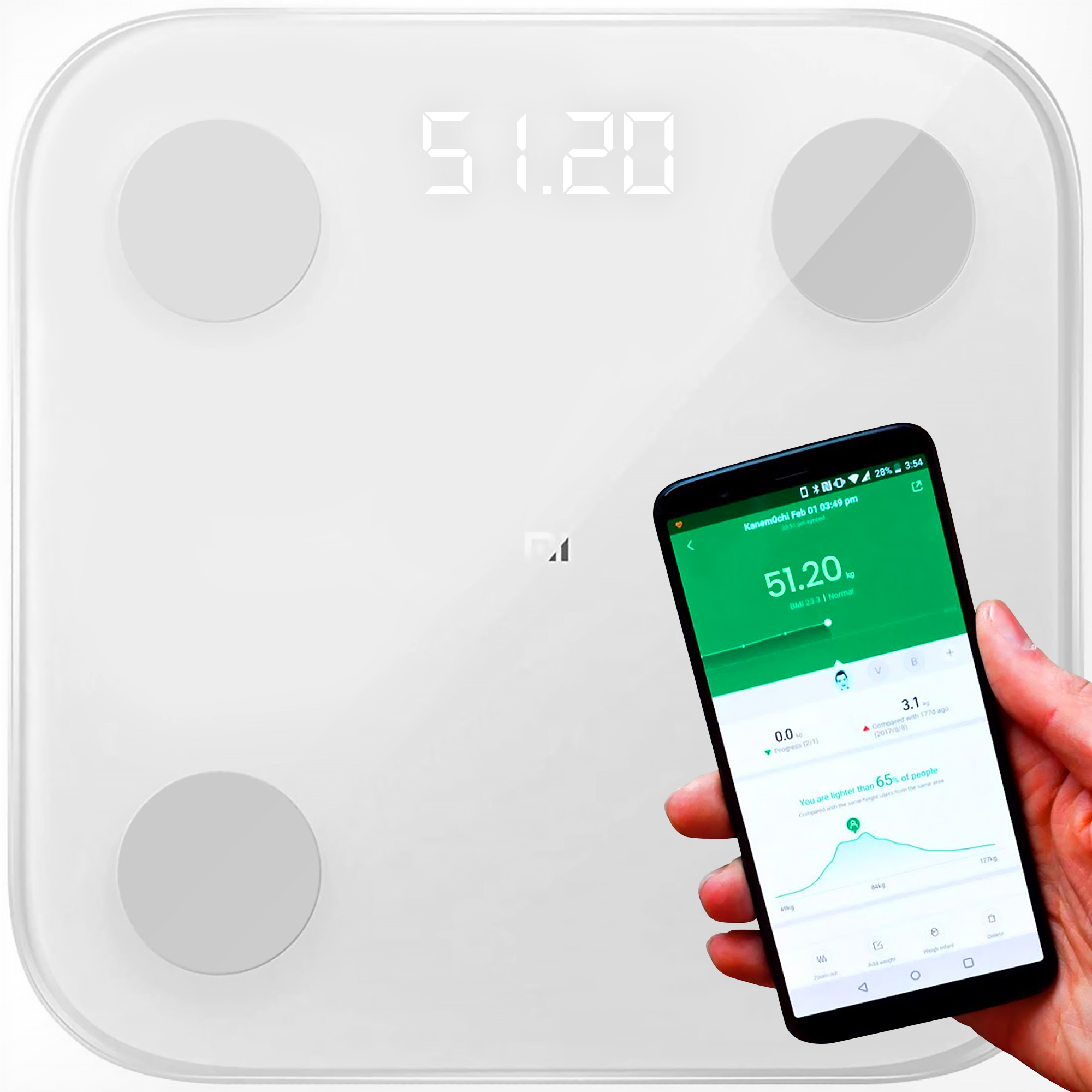 Kúpeľňová váha Xiaomi Mi Body Composition Scale 2