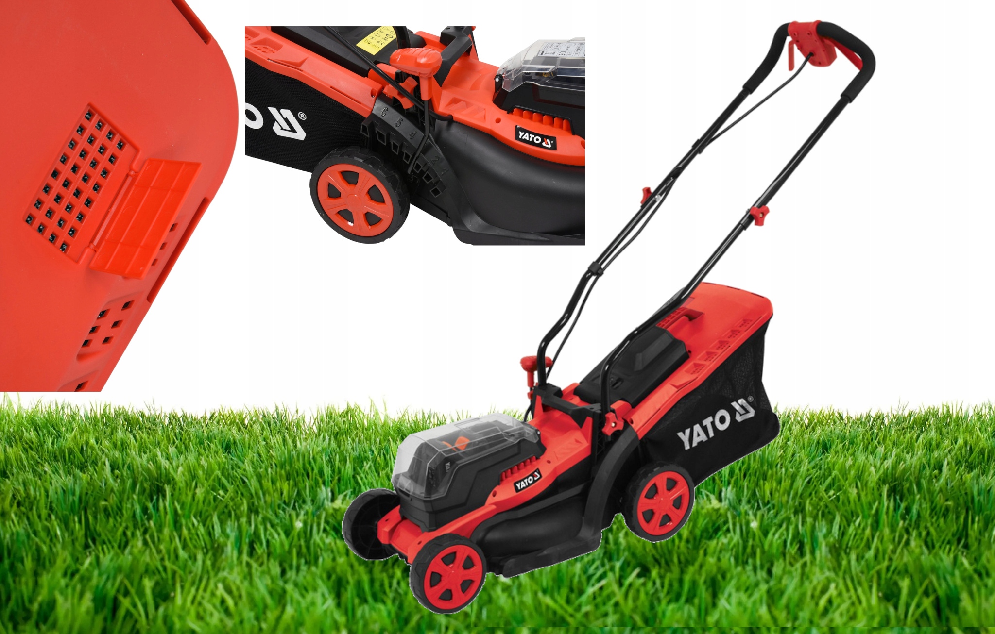 Akumulátorová kosačka na trávu Yato 34 cm