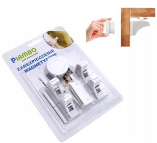 Zámok na dvere -  Ochrana skrinky Magnetický zámok 4 kusov