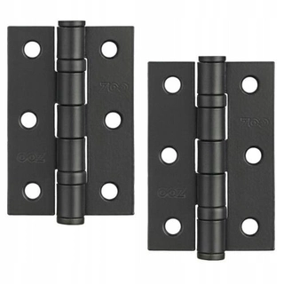 Závesy, pánty - Dverové závesy prepletená čierna oceľ 76x50 mm 2 ks