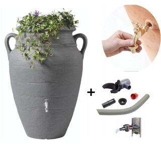 Nádrž na dažďovú vodu - NÁDRŽ NA VODU AMPHORA 360L ŽULA + ZBERATEĽ