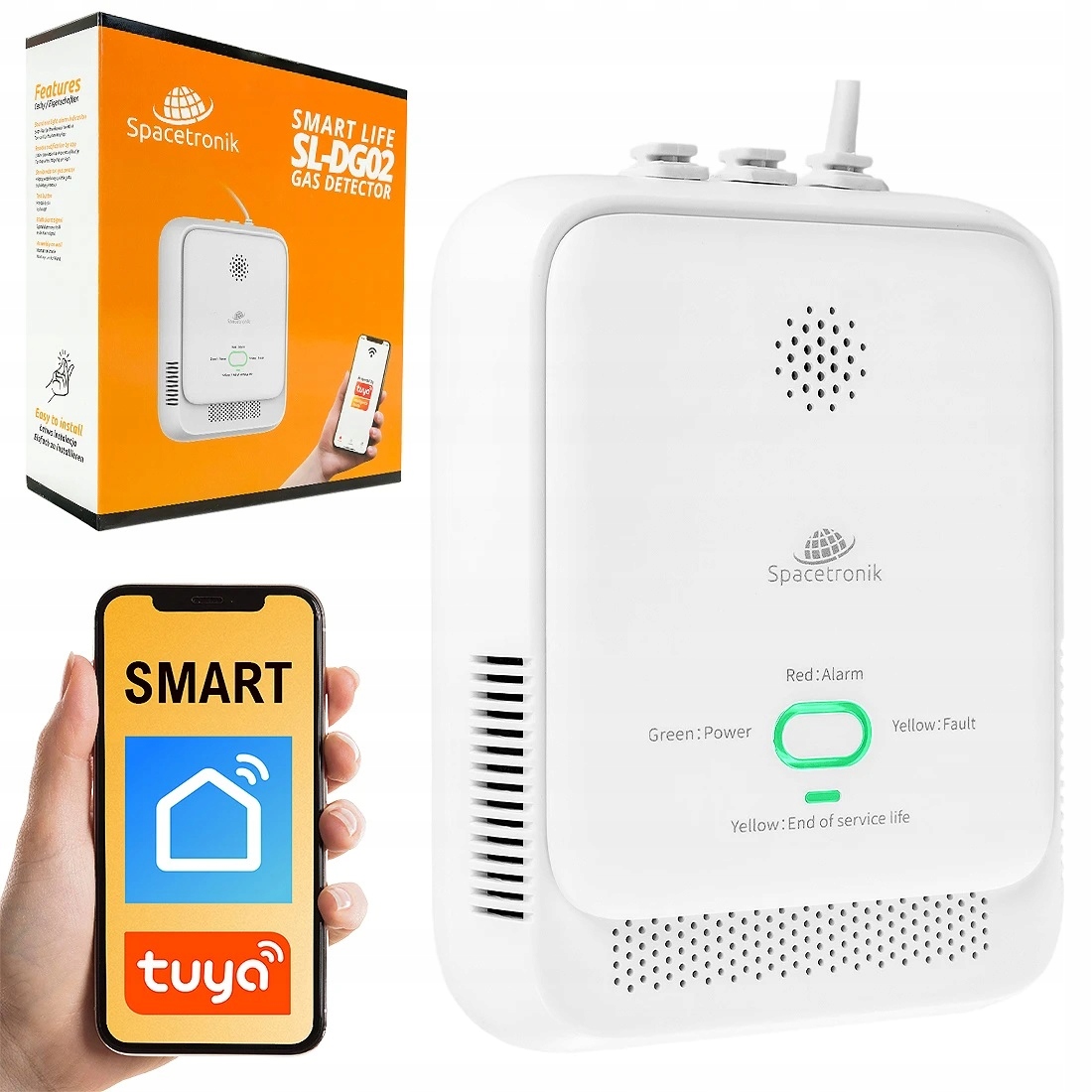 Plynový senzor Spacetronik SL, zvukový alarm, WiFi pripojenie