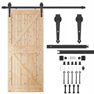 Kovania na posuvné dvere - Set 183 cm stodolový systémový systémový systémový systém