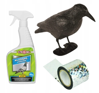 Repelent, plašič  pre zvieratá - Silný odpudzovač vtákov + 2 ďalšie produkty