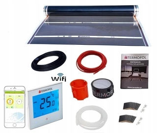 Podlahové kúrenie - Fólia nastavená vykurovacia rohož 140W / m2 + WiFi - 23 m2