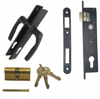 Zámok na dvere -  SÚPRAVA WICKET SET VLOŽKA ZÁMKU RÚČKY ČIERNA