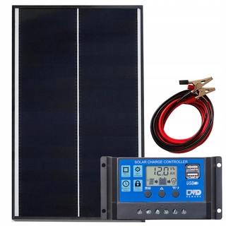 Solárny panel - SOLÁRNA SADA 30W 12V REGULÁTOR SOLÁRNY PANEL USB