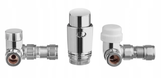 Hlavica, ventíl - Axial chróm termostatický ventil set
