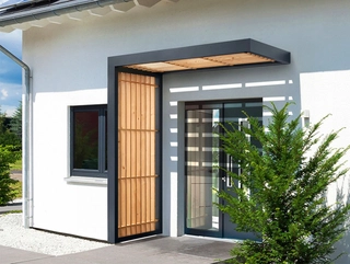 Strieška nad dvere - BS drevené linky 160 strešná s bočným panelom