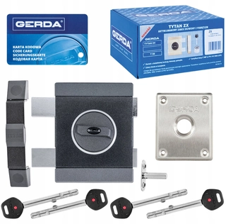 Zámok na dvere -  Gerda Caster Tytan ZX Long Key GT8 ATEST C Trieda 7