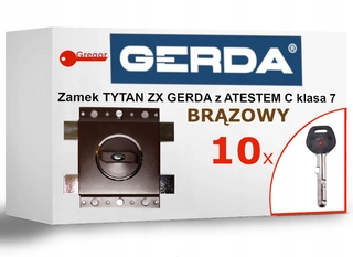 Zámok na dvere - Hrad Titan Zx Gerda so schválením C Stupeň 7 10 kľúče