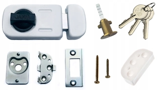 Zámok na dvere -  Jani Z252 Top Castle White + 3 Keys