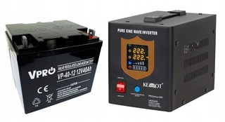 Núdzové napájanie SINUS 500W CO + 40Ah pec