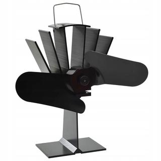 Tepelne poháňaný krb ventilátor, 2 čepele,