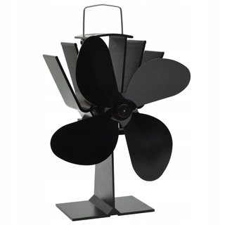 Tepelne-poháňal krb ventilátor, 4 nože,