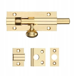 Zámok na dvere -  Złota Brass Latch 75x30mm + 3 Háčiky Oznámenie