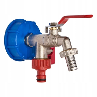 Spojka, adapter na závlahový systém - Pripojenie konektora Mauzer Bradas IBC nádrž DVOJITÝ kohútik 1/2" + IBC 1/2"