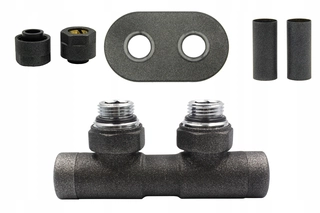 Hlavica, ventíl - Odčiní dvojčatá 50mm Anthracite + ConnectionSpex + ružica