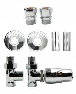 Hlavica, ventíl - Straight ventil Thermo Royal Chrome + connector15 Hose