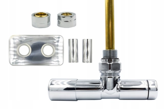Hlavica, ventíl - REG Unico 50mm chrome ventilov + konektory CU + ružica ľavá