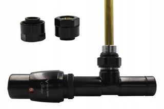 Hlavica, ventíl - Termín ventil Unico Black Mat + Cu15mm