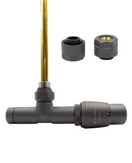 Hlavica, ventíl - TERM Valve Unico Graphite Str + Cu15mm Right