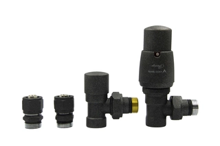 Hlavica, ventíl - Ventily z uhlov Thermo. Royal Anthracite Pex 16mm