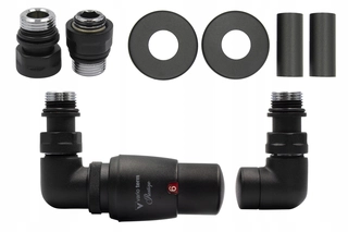 Hlavica, ventíl - Ventily Term Troj Vision Black Str + GZ1 / 2 + ružica