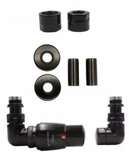 Hlavica, ventíl - Ventily Term Trios Vision Black Mat + CU + ružica