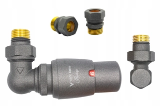 Hlavica, ventíl - Termo ventily. Tria majster Graphite Str + Cu15 Left