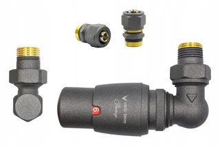 Hlavica, ventíl - Ventily Termo TróroS majster Graphite Str + Pex16 Right