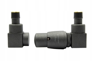 Hlavica, ventíl - Termo Trios Quattro ventily Graphite STRU Cu Right