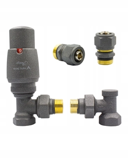 Hlavica, ventíl - Termostatické ventily Elegantný Graphite Str + Pex16mm