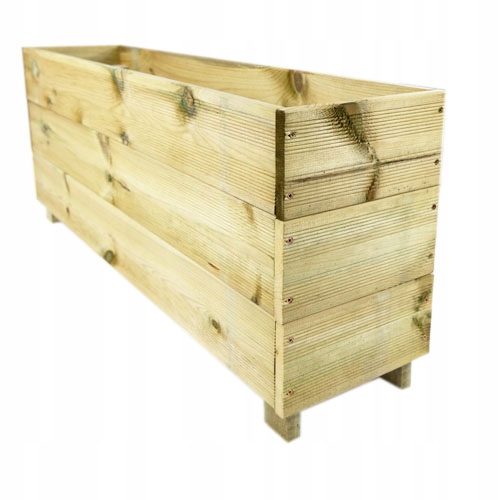Balkónový box 30 x 124 cm drevo