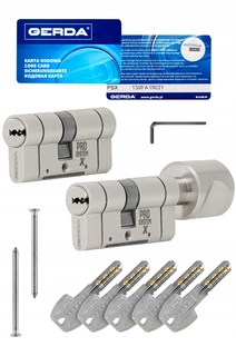 Zámok na dvere -  Sada 2 vložiek Gerda Prosystem x 35/50 + G35/50
