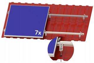 Solárny panel - Double-montážna sada 7 FV panelov 7,77